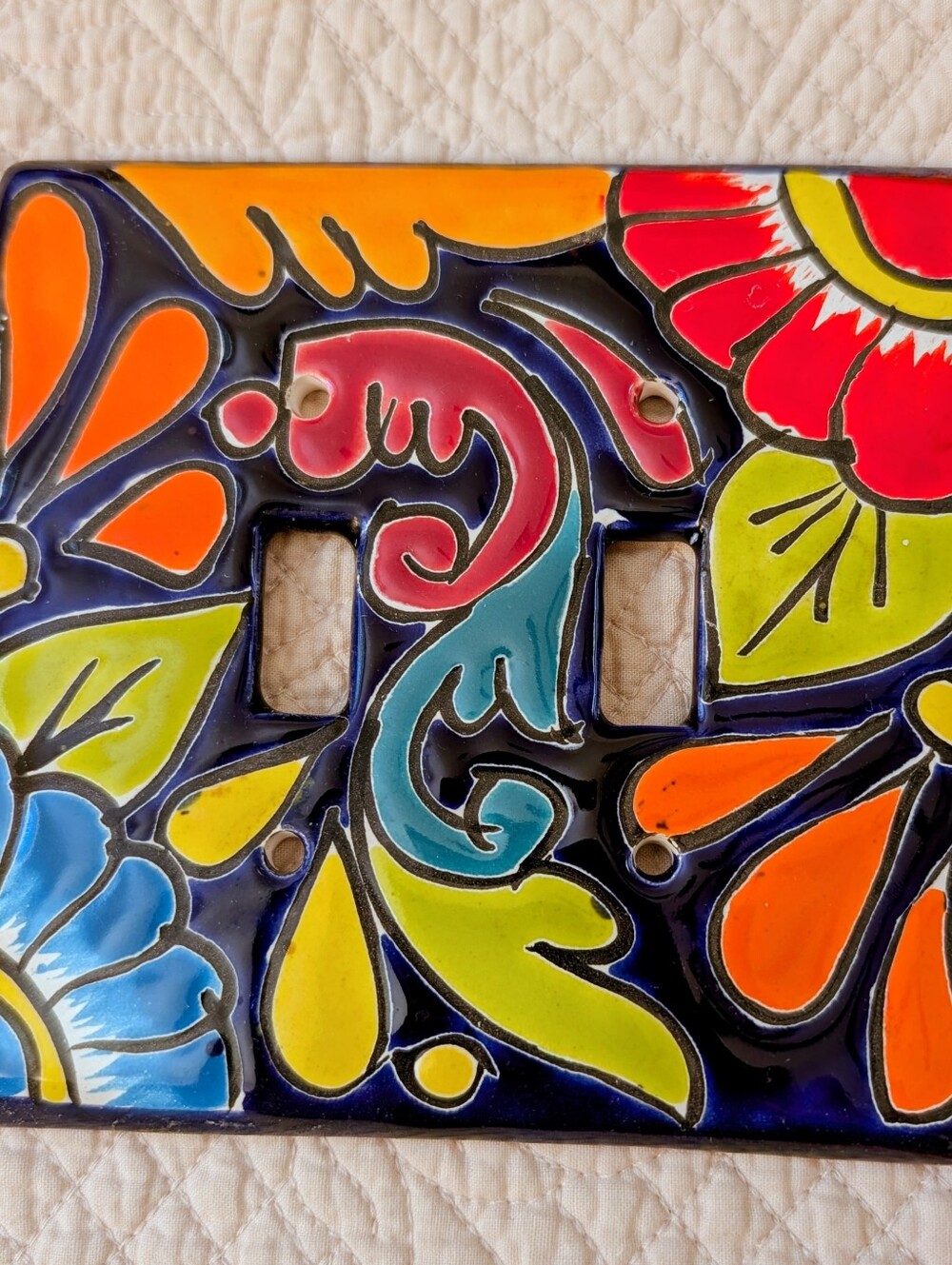 Talavera Light Switch and Outlet Covers. Pre-loved. Lot Of 6. - Picture 3 of 5